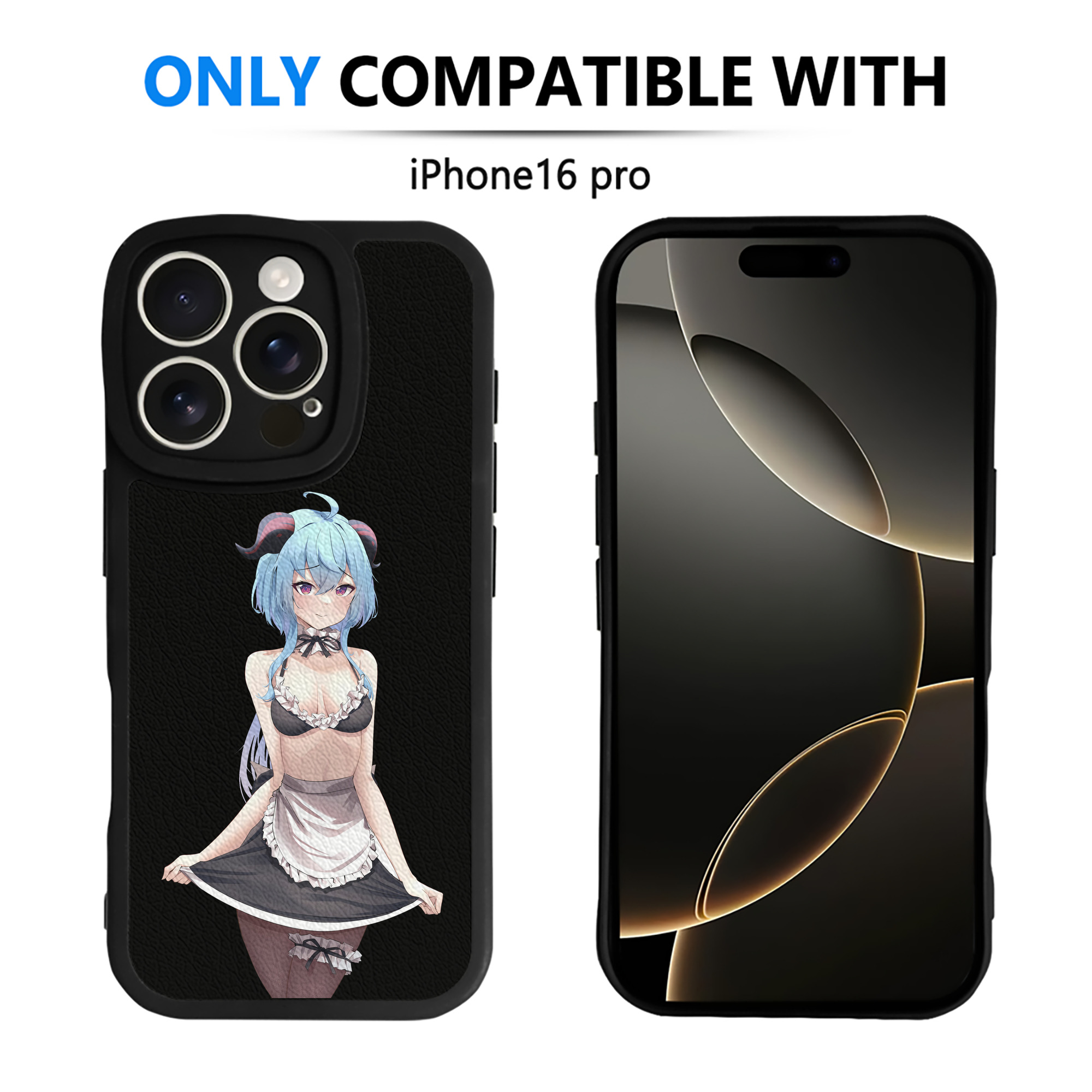 げんし神 甘雨 かんう genshin Ganyu 【iPhone 16シリーズ対応】シリコンスマホケース（レザー調） 材質：シリコン